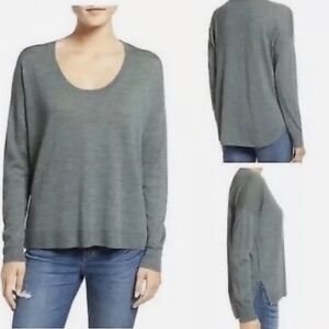 Madewell Women's Sea Green Northlight 100% Merino Wool Pullover Sweater- Size S